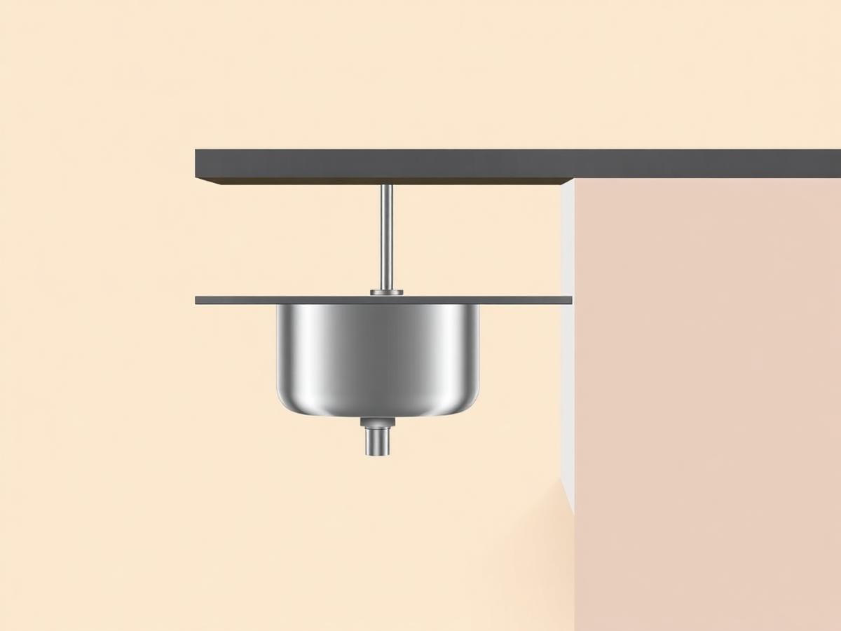 Visualisering af underlimet vask i bordplade